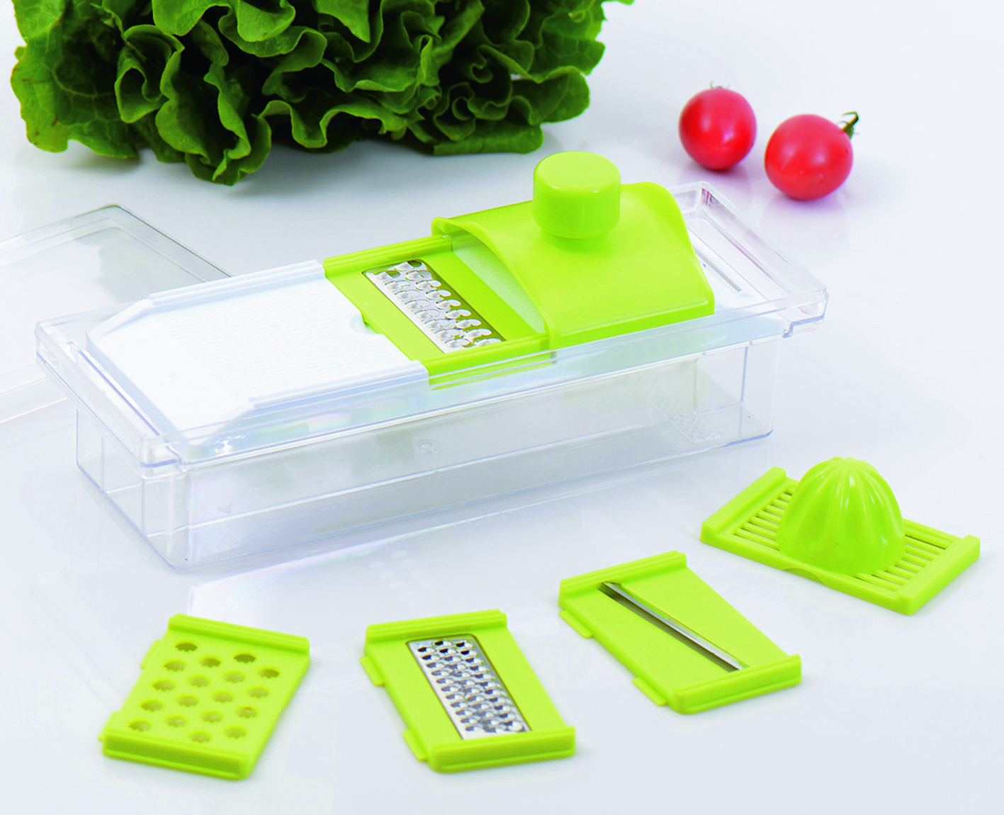 Mandoline multi lames avec boîte fraîcheur