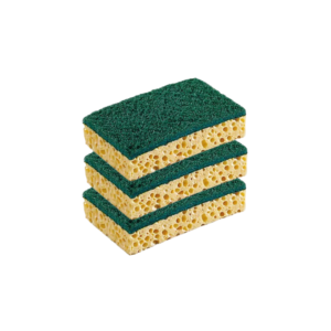 Lot de 3 éponges grattantes avec céllulose