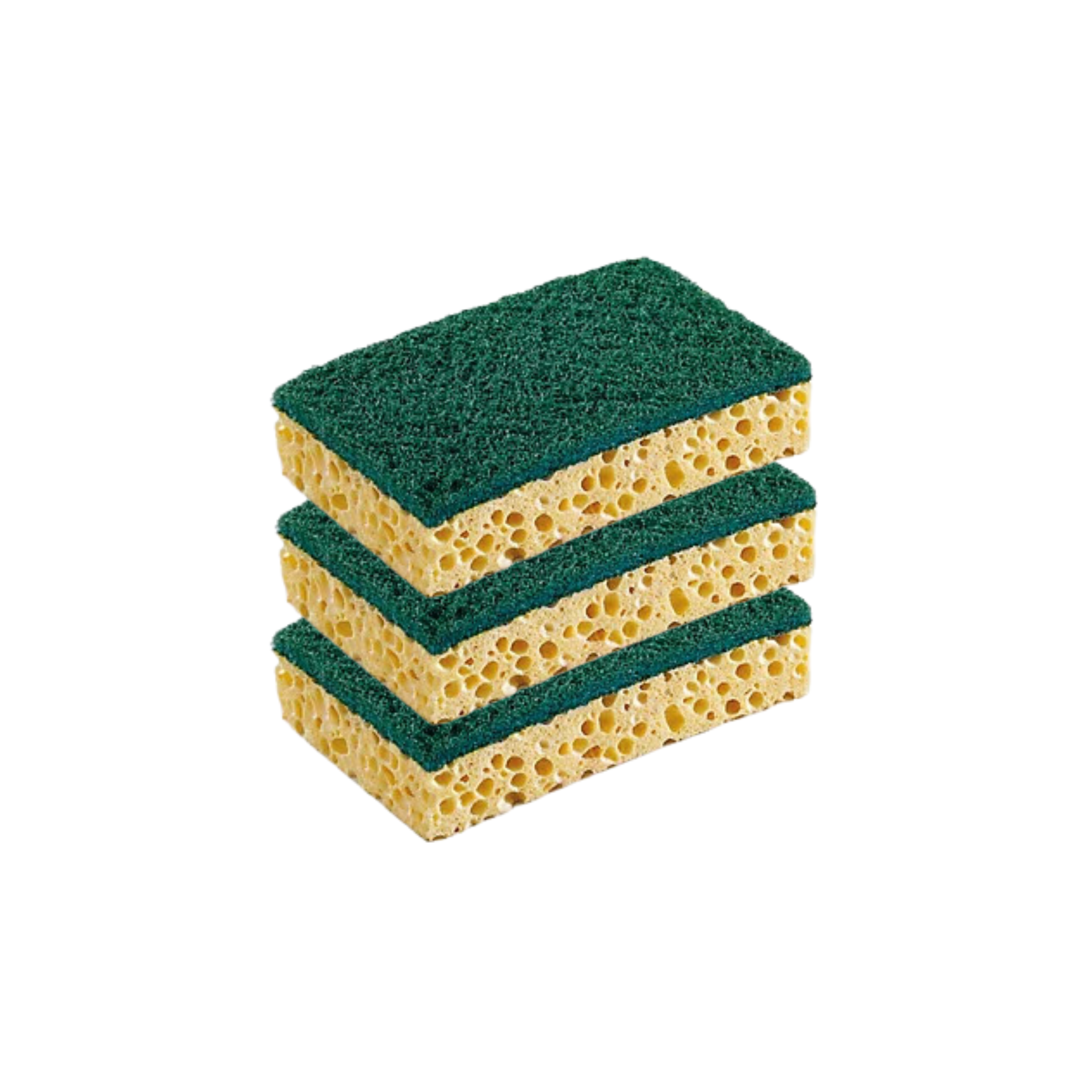 Lot de 3 éponges grattantes avec céllulose