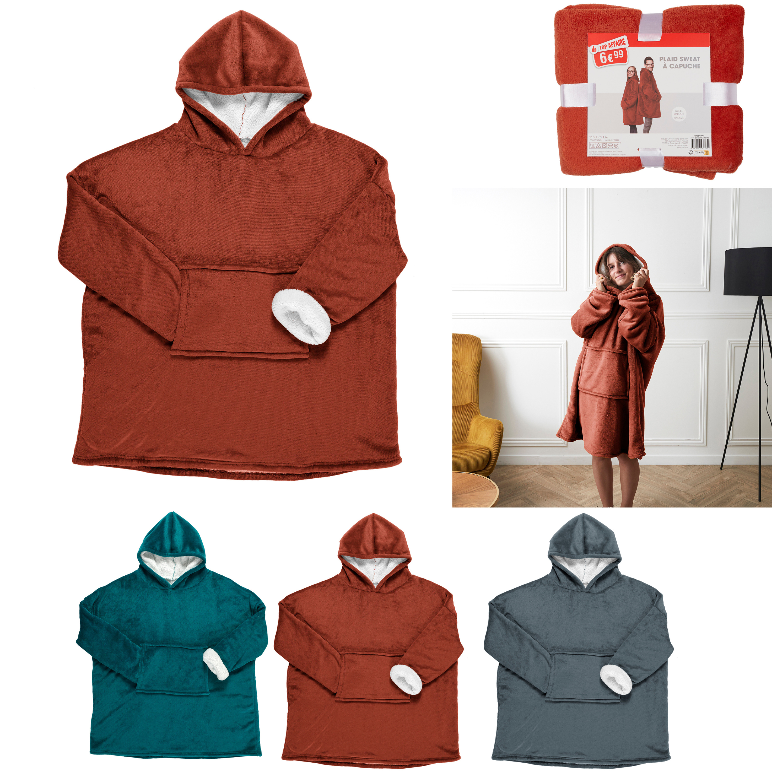 Sweat plaid effet flanelle – Image 2