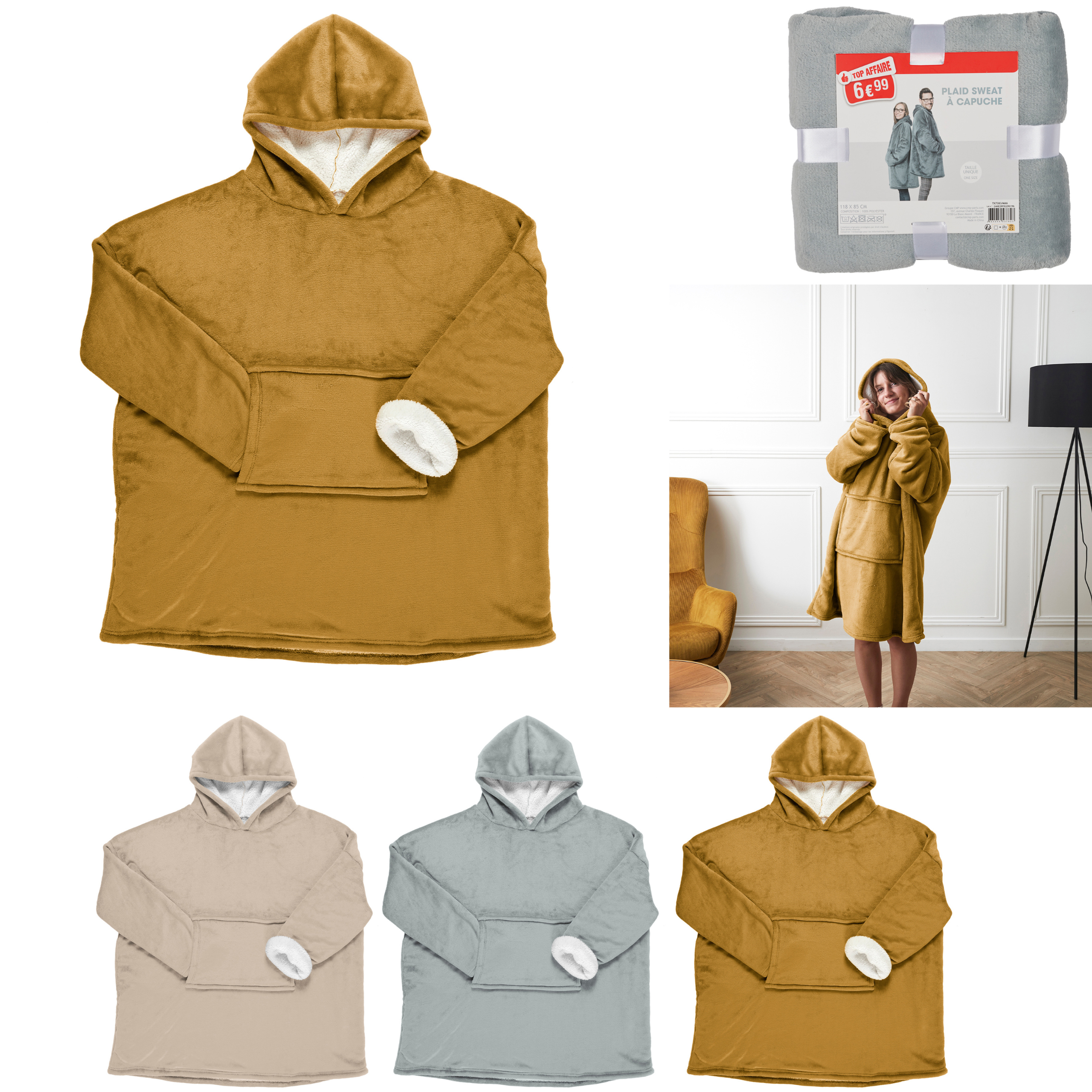 Sweat plaid effet flanelle – Image 4